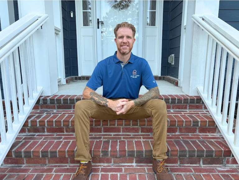 John Dunn from Coast Haven Homes outside a Charleston-area home